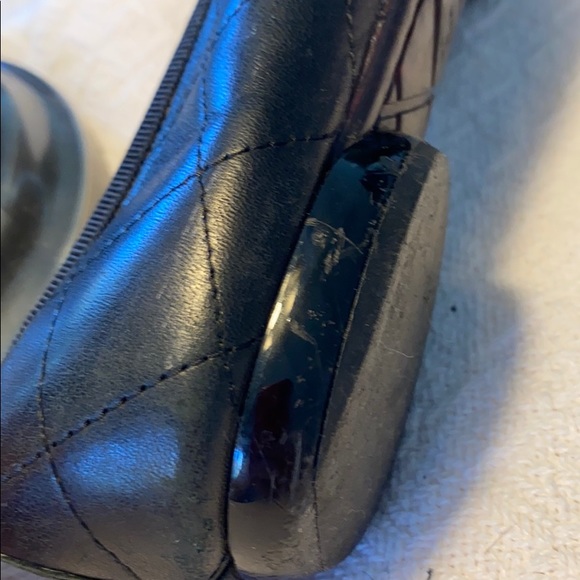 CHANEL Black Quilted Leather Cambon Ballet Flats - Picture 6 of 6